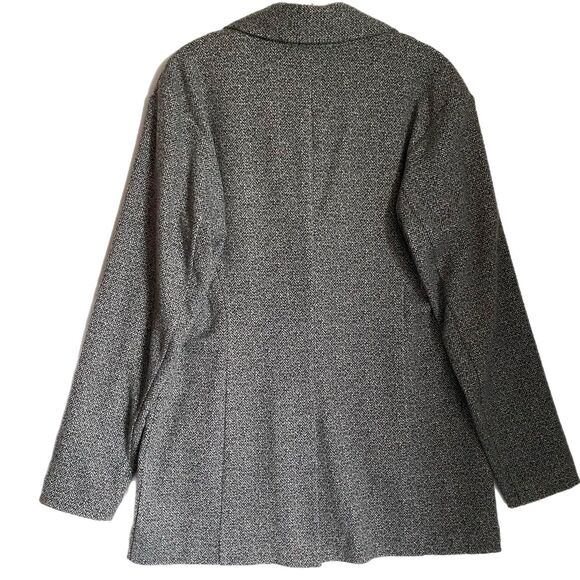 Avec Les Filles Knit Blazer Women S Gray Houndstooth Soft Stretch Travel Scandi - Picture 3 of 12